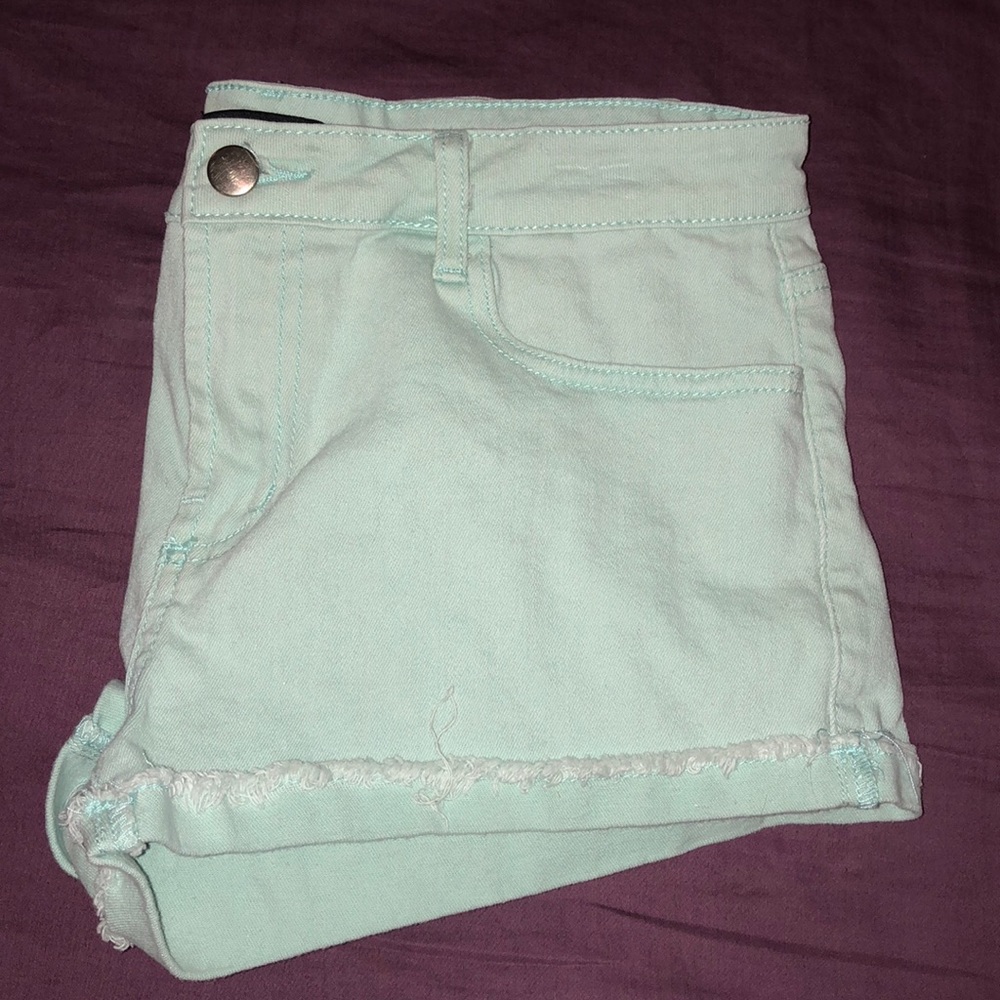 Pale Blue Denim Jean Shorts Size 29
